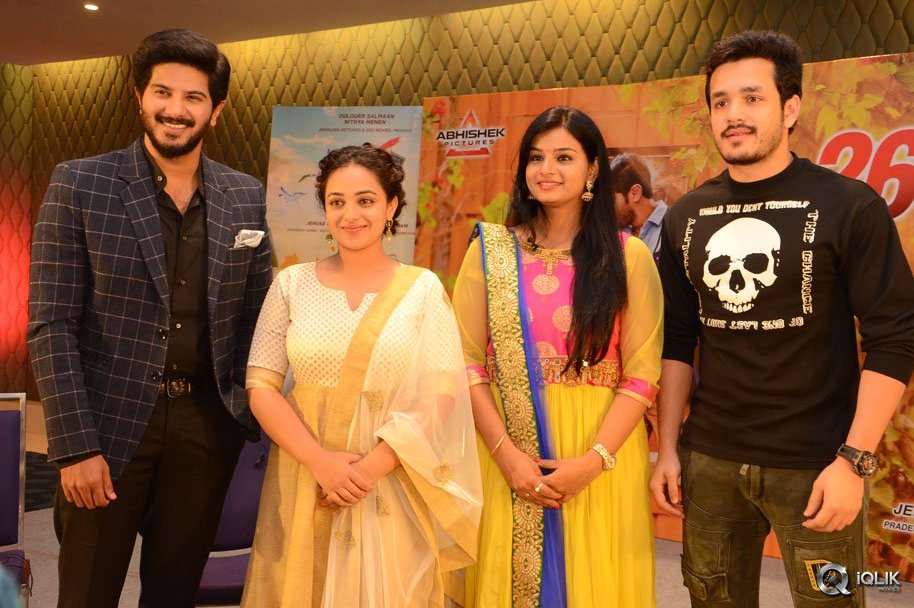 Akhil-with-Dulquer-Salmaan-And-Nithya-Menen